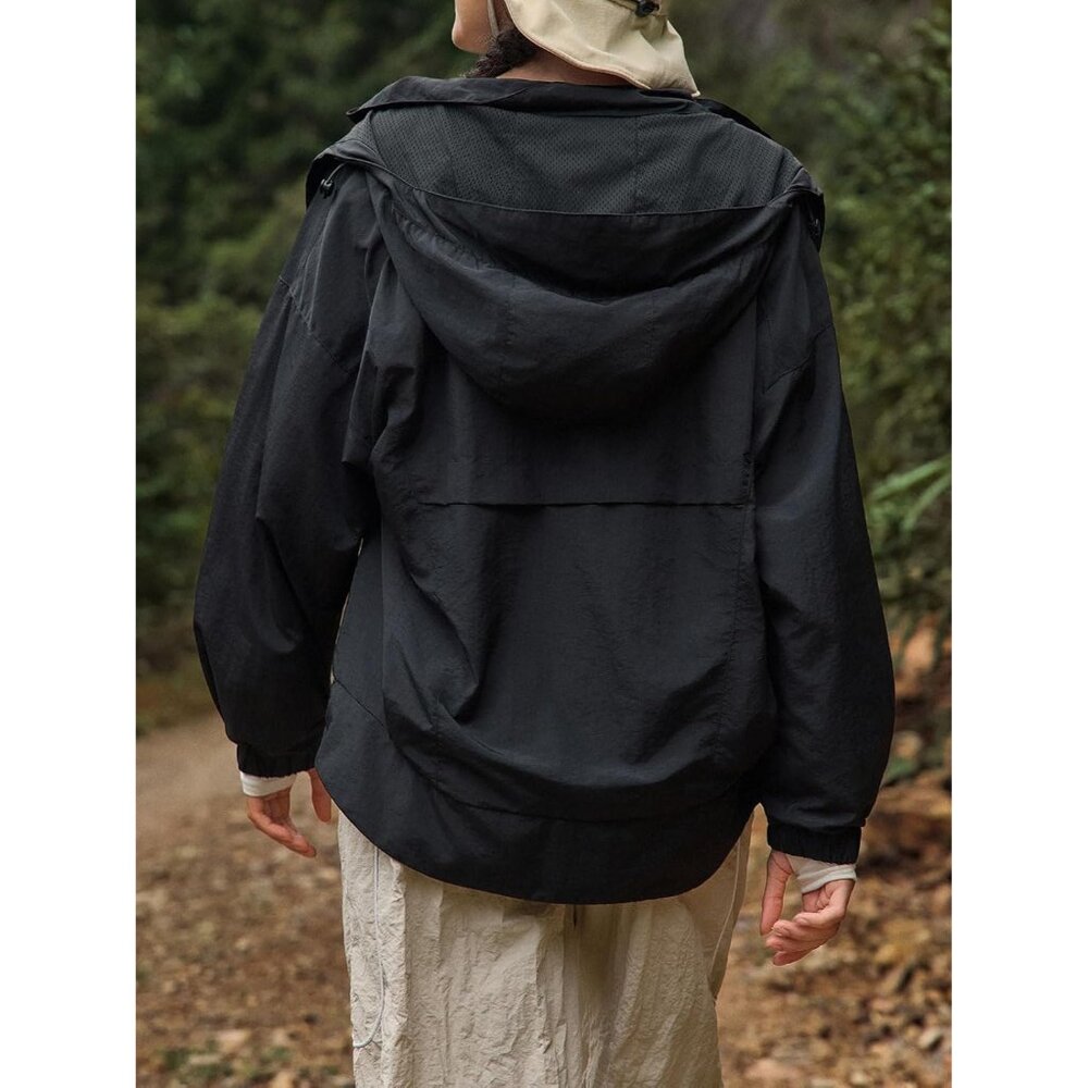 Women's Lined Waterproof Pullover Rain Jacket wit… - image 5